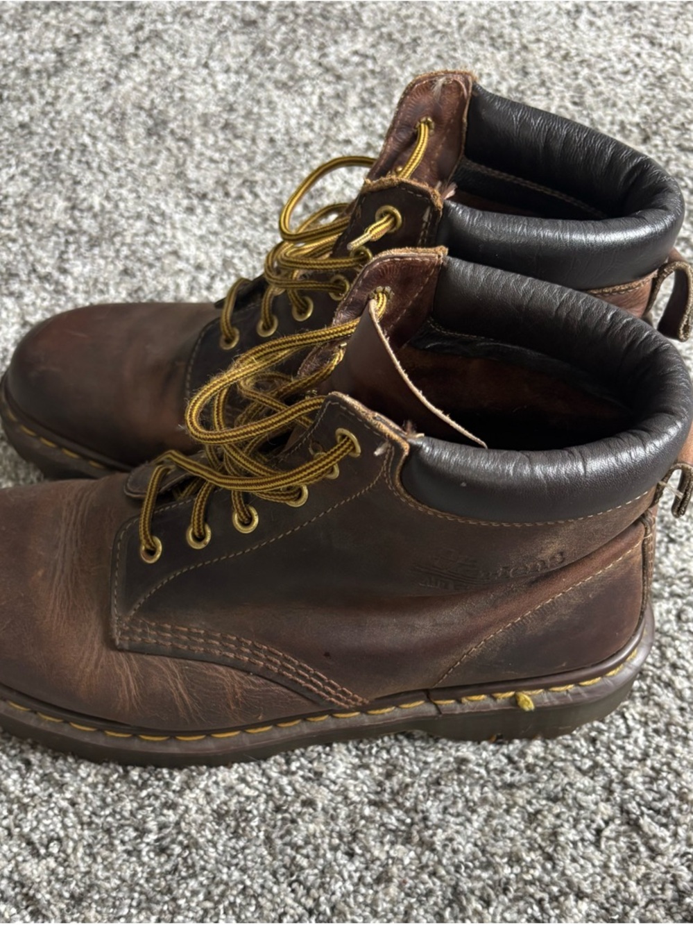 Dr. Martens Men’s Brown Leather Work Boots - Picture 6 of 7
